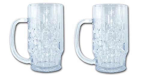 ORDENO Bierkrug 0,3 Liter SAN Kunststoffglas 2 Stück - Hochwertige Mehrweg Bierkrüge in Glasoptik von ORDENO