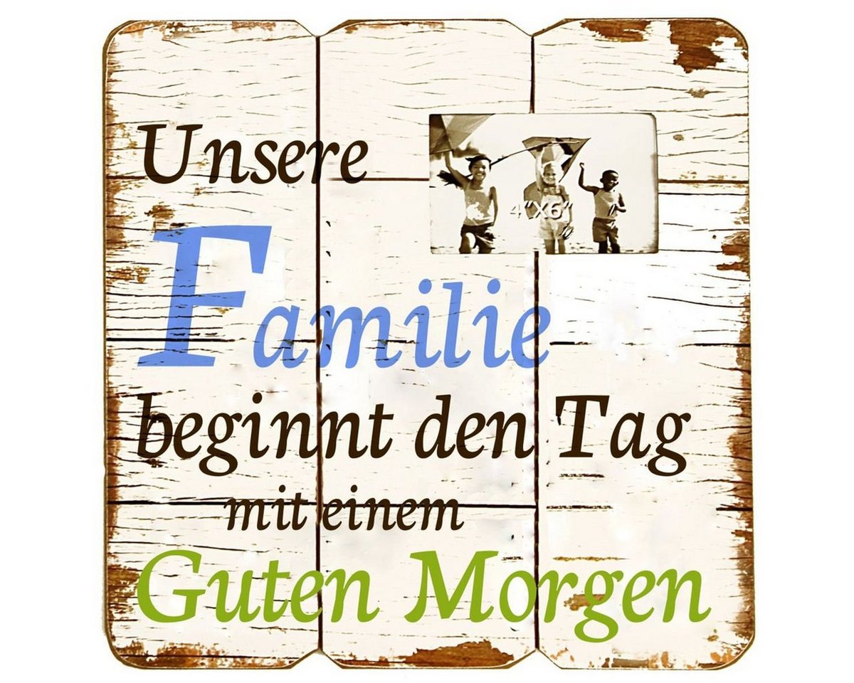 Bild Wandbild Holz Dekoschild 40x40cm Unsere Familie Spruch Holzbild Schild, mit Aufhängung von OTTO