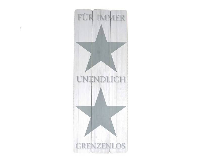 Bild Wanddeko Schild robustes MDF Holzschild "Für immer" mit Sternen grau, laminierte Oberfläche von OTTO