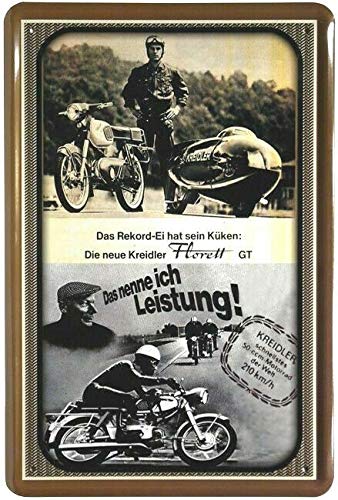 Unbekannt Blechschild 20x30 cm Kreidler Florett GT Motorrad Moped historisch Reklame Werbung Metall Schild von Unbekannt