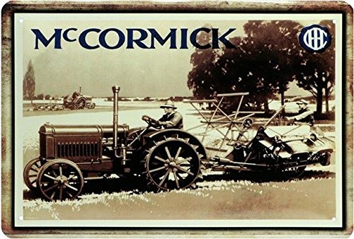 Unbekannt Blechschild 20x30 cm Mc Cormick McCormick Traktor Bulldog Schlepper Oldtimer Werkstatt Garage Metall Schild von Unbekannt