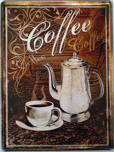 Unbekannt Blechschild 40x30 cm Coffee Kaffee Cafe Cappu RV Espresso von Sachen aus Blech