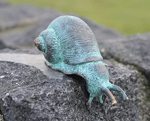 Unbekannt Bronzefigur kleine grüne Schnecke von Unbekannt