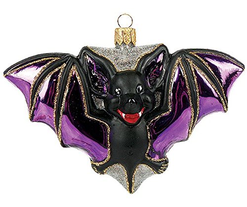 Unbekannt Christbaumkugeln Figuren Halloween Fledermaus 11cm Weihnachtskugeln Weihnachtsbaumschmuck Christbaumschmuck Deko Glas von Unbekannt