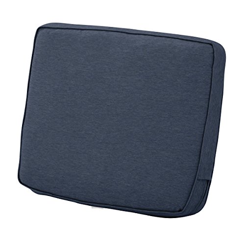 Classic Accessories Montlake FadeSafe Wasserabweisendes Sitzkissen für den Außenbereich, 53,3 x 50,8 x 10,2 cm, Indigoblau meliert, Outdoor-Stuhlkissen, Terrassenkissen von CLASSIC ACCESSORIES