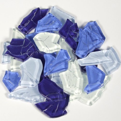 Unbekannt Crash Glas Polygonal - Farbmischungen Inhalt 125 g, Farbe Blau Mix von Unbekannt