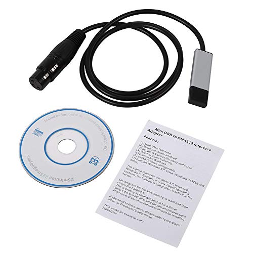 Unbekannt DMX512-Controller, Mini-USB-zu-DMX-Schnittstellenadapter-Controller DMX512-Computer-Bühnenbeleuchtungs-Controller Dimmer-Glühbirnen für die Veranda USB-Bühnenbeleuchtungs-Controller von Unbekannt