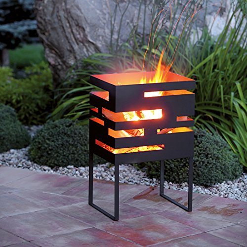 Unbekannt Design-Feuerkorb/Feuerschale Flame aus Metall mit Feuerschutz-Beschichtung - (65689) - Für den Außenbereich und die Terrasse von Unbekannt