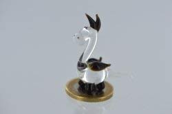 Unbekannt Drache Klar Schwarz Miniatur - Figur aus Glas - Glasfigur schwarzer Drachen Mini k5 - Glastier Deko Setzkasten Vitrine von Unbekannt