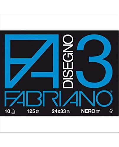 Unbekannt Fabriano Design 3-24x33 cm - schwarz - 125 g/qm - 10 Blatt - 04001017 von Fabriano