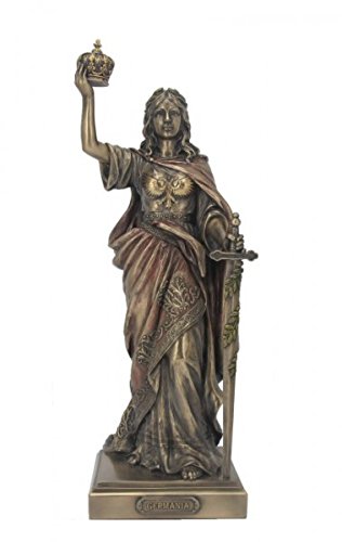 Unbekannt Figur Göttin Germania bronziert und coloriert Veronese von Unbekannt