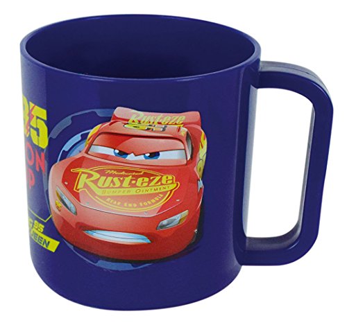 FUN HOUSE 005474 Disney Cars Becher/Tasse Mikrowellentauglich für Kinder Polypropylen Blau 10, 5 x 8, 7 x 8, 2 cm von Fun House