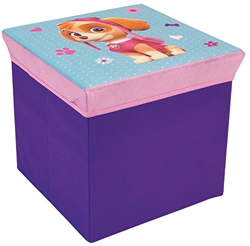 Unbekannt Fun House 712726 Hocker Aufbewahrungsbox für Kinder Polyester Grün 35 x 35 x 1 cm von Fun House