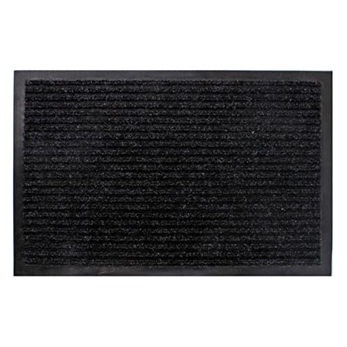 Unbekannt Fußmatte schwarz Größe wählbar Türmatte Schmutzfangmatte Läufer Fußabtreter, Größen:60cm x 90cm von Unbekannt