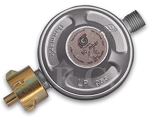 Unbekannt Gasschlauch Druckminderer Regler Manometer 50mbar Propangasschlauch 3 Größen (Regler) von Unbekannt