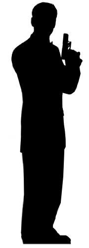 Unbekannt Geheimagent (Bond Stil) Mann Single Pack - Silhouette LEBENSGROSSE PAPPFIGUREN/STEHPLATZINHABER/AUFSTELLER von Unbekannt