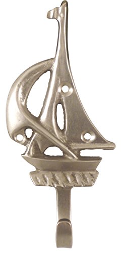 Unbekannt Générique Haken Einfache Segelboot Messing, Messing, Laiton étamé, 4 x 8,5 x 2 cm von Unbekannt