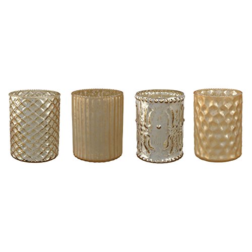 Unbekannt Glas- TEELICHT mit DEKOR ca 10 cm. 4 STÜCK. Teelichtglas teilw. verspiegelt. Gold -39 Unbekannt Glas- TEELICHT mit DEKOR ca 10 cm. 4 STÜCK. Teelichtglas teilw. verspiegelt. Gold -39 von Unbekannt