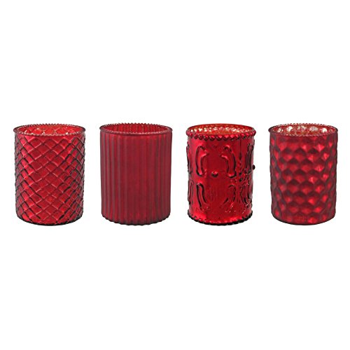 Unbekannt Glas- TEELICHT mit DEKOR ca 10 cm. 4 STÜCK. Teelichtglas teilw. verspiegelt. ROT -01 Unbekannt Glas- TEELICHT mit DEKOR ca 10 cm. 4 STÜCK. Teelichtglas teilw. verspiegelt. ROT -01 von Unbekannt