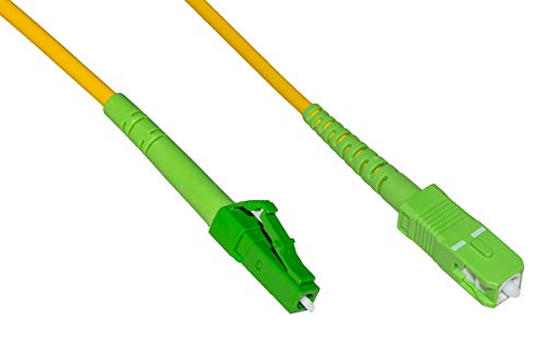 LINK LKLCSCAPCS1 Glasfaserkabel APC LC A APC SC Singlemode Simplex MT.1, Gelb von LINK