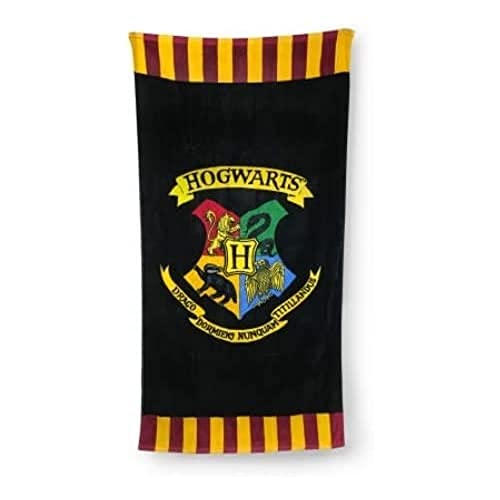 Groovy Uk Handtuch, Baumwolle, schwarz, 75 x 150 cm von Harry Potter