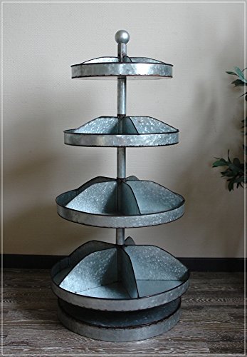 Unbekannt Große 4-stöckige Etagere aus Metall im Vintage Stil von Unbekannt