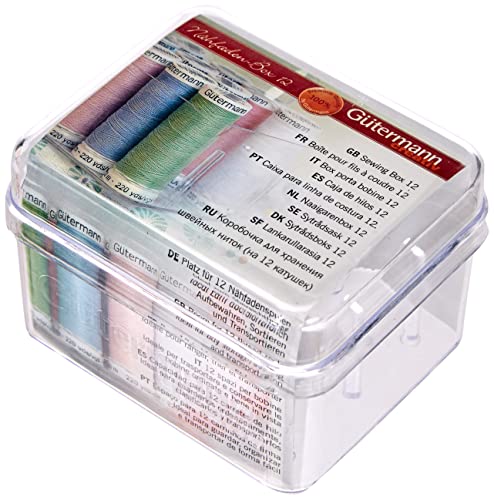 Gütermann - Transparent (94x62x78mm) Nähen Faden Lagerung Kasten für 12 Spulen - 1 Stück Gütermann - Transparent (94x62x78mm) Nähen Faden Lagerung Kasten für 12 Spulen - 1 Stück von Gütermann