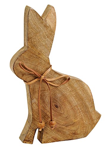 Unbekannt Hase Holz Mango 25 cm (11026w) Osterdekoration Ostern von Unbekannt