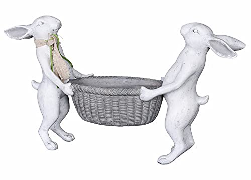 unbekannt Hasen Schale Tierfigur Kaninchen Hasenfigur Dekoschale Obstschale Konfektschale Polystein cw175 Palazzo Exklusiv von unbekannt