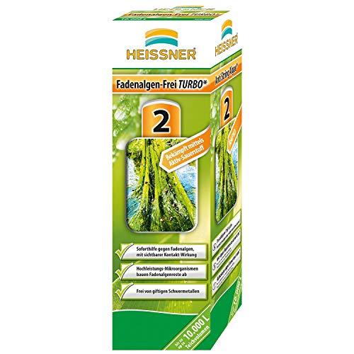 Unbekannt Heissner TZ 733-00 Fadenalgen-Frei Turbo 1000ml für 20000L saubere klares Wasser von Unbekannt