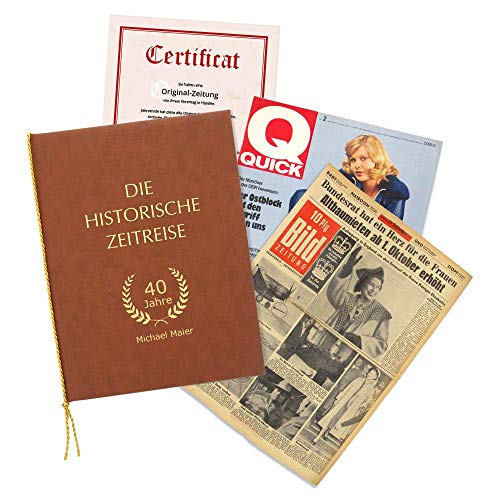 Unbekannt Historische Zeitung als Geschenkidee zum 40. Geburtstag: Zeitung vom Tag der Geburt inkl. Mappe mit Ihrer Personalisierung Unbekannt Historische Zeitung als Geschenkidee zum 40. Geburtstag: Zeitung vom Tag der Geburt inkl. Mappe mit Ihrer Personalisierung von Unbekannt