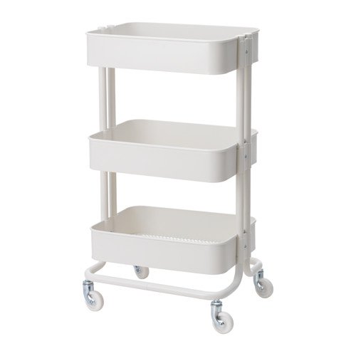 Unbekannt IKEA Servierwagen RÅSKOG Küchenwagen Teewagen Barwagen Badezimmerwagen aus Stahl - mit leichtgängigen Rollen - Maße: 35x45x78 cm - Weiss von Unbekannt