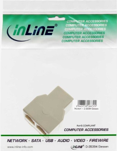 Unbekannt InLine® Modular Verteiler, 1x RJ12 Buchse auf 2x RJ12 Buchse von Unbekannt