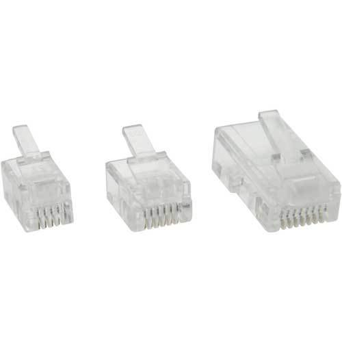 Unbekannt InLine® Modularstecker, 4P4C RJ10 zum Crimpen auf Flachkabel, 10er Pack von Unbekannt