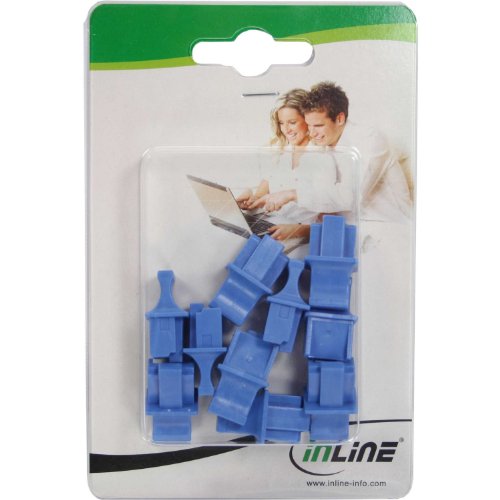 Unbekannt InLine® Staubschutz, für RJ45 Buchse, Farbe: blau, 10er Blister von Unbekannt