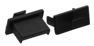 Unbekannt Inline® Staubschutz, für USB A Buchse, schwarz, 50er Pack von Unbekannt
