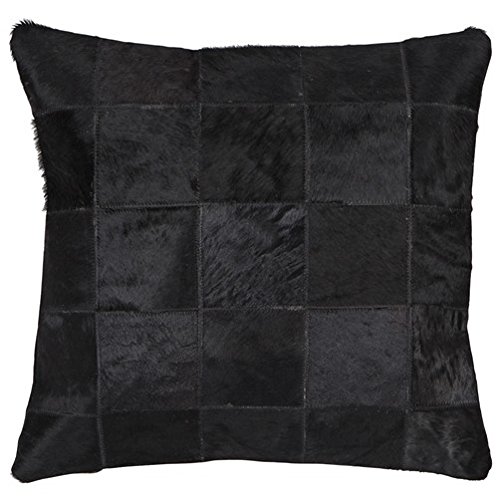 Unbekannt Kissen Mats mit Lederfront, 45 x 45 cm, Farbe:schwarz von Unbekannt