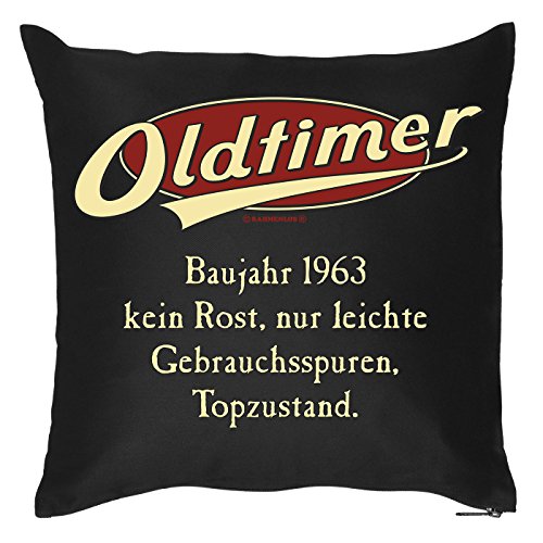 Unbekannt Kissenbezug Oldtimer 1963 zum Geburtstag Geschenkidee Kopfkissen Polster lustige Idee zum Jahrgang 1963 58 Jahre Geburtstagsgeschenk 58. Geburtstag von Unbekannt