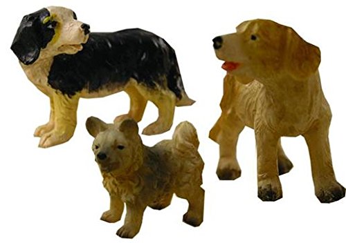 Unbekannt Krippenzubehör Hunde 3tlg. Höhe 3,1cm geeignet für 11-13cm Figuren von Unbekannt