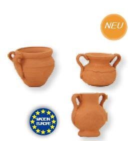 Unbekannt Krippenzubehör Terracotta Töpfe Set 3tlg.-Set Höhe 2,6cm von Unbekannt