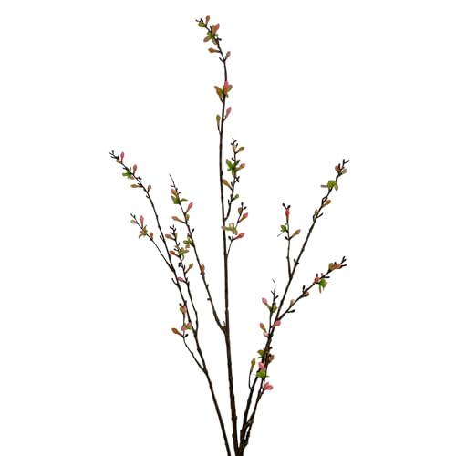 Unbekannt Künstlicher KIRSCHBLÜTENZWEIG ca 115 cm. Kirsch - Blüten - Knospen - AST, Zweig in PFIRSICH PINK 18606 25 von Unbekannt