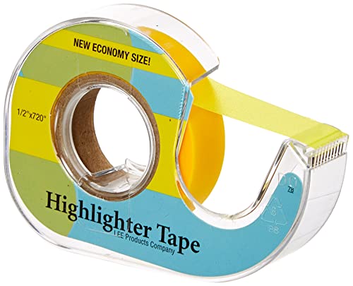 Unbekannt Lee Produkte 1/2 x 720-inch Textmarker Klebeband, fluoreszierend gelb von Lee