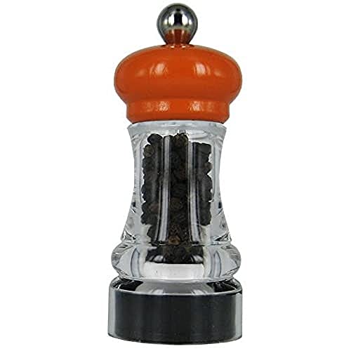 Unbekannt MARLUX Pfeffermühle, Acryl, transparent/orange, 4.5 x 4.5 x 11 cm von Marlux
