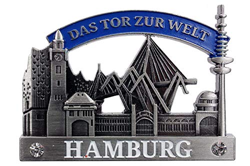 Unbekannt Maritimshop Kühlschrankmagnet Stadt Souvenir Hamburg Das Tor zur Welt, 8x6,5cm von Unbekannt