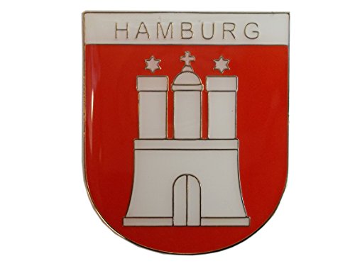 Unbekannt Maritimshop Kühlschrankmagnet Stadt Souvenir Hamburg Wappen mit Tor und Schriftzug 3,5 x 3 cm von Unbekannt
