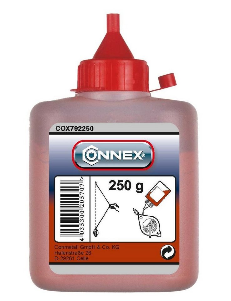 Connex Maurerkelle Farbpuder 250 g für Schlagschnurgerät rot von Connex