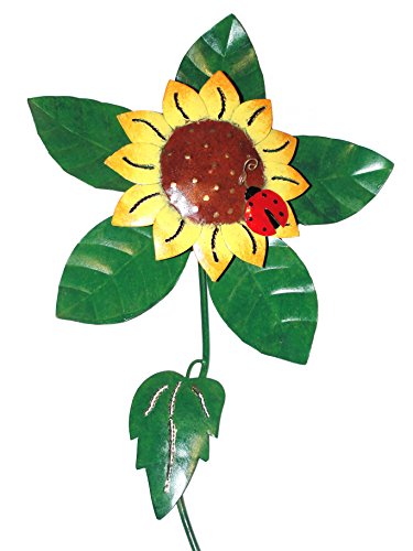 Unbekannt Metallstecker Gartenstecker Windrad Sonnenblume Gartendeko Metall von Unbekannt