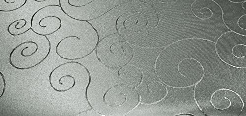 Unbekannt Mitteldecke Tischdecke eckig 130x340 cm Struktur damast Tafeltuch Circle bügelfrei #1302 (Silber) von Unbekannt