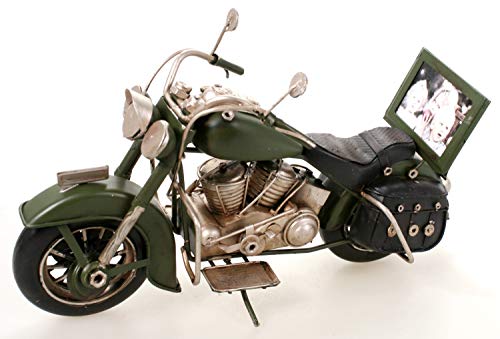 Unbekannt Motorrad grün schwarz aus Metall 28 cm mit Rahmen Oldtimer Nostalgie Blech Unbekannt Motorrad grün schwarz aus Metall 28 cm mit Rahmen Oldtimer Nostalgie Blech von Unbekannt