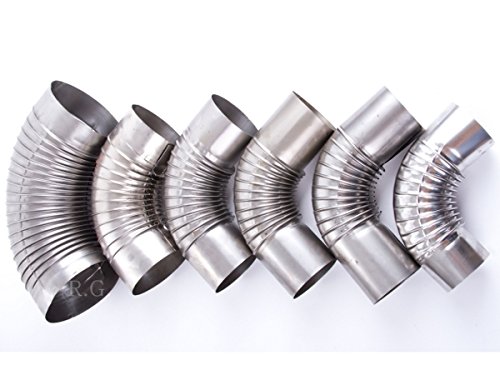 Ofenknie Bogen Knie Heizung Bogen 90° Bogenknie Winkel 9 Größen (Ofenknie 180) von Unbekannt